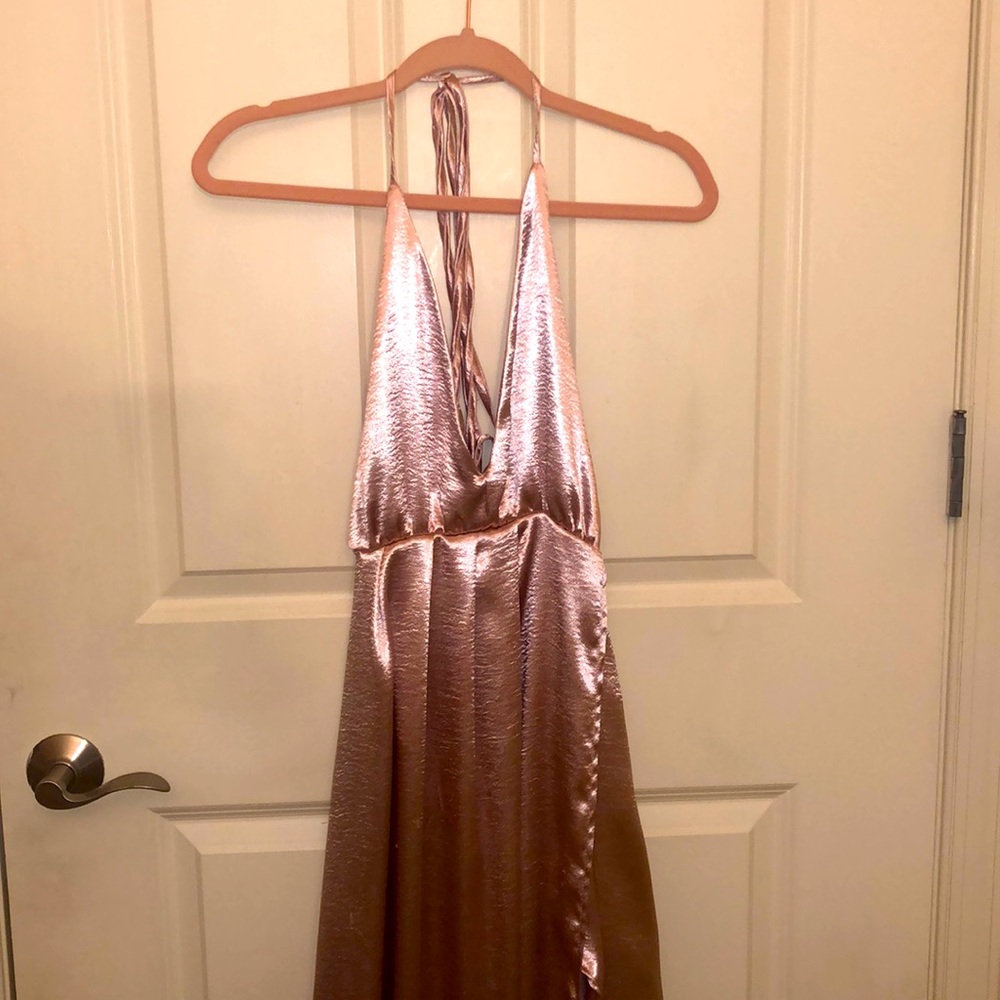 Pink Satin Dress